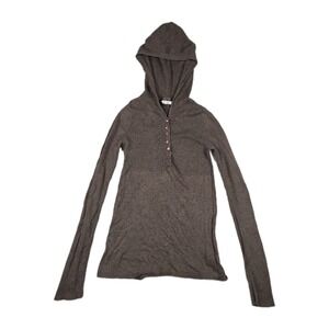 Aeropostale Y2K Juniors Women's Size Medium Hooded Long Sleeve Henley Shirt‎
